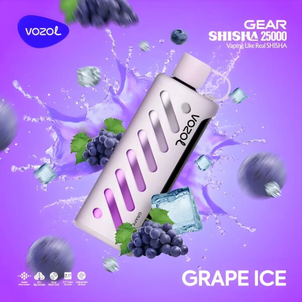 Vozol-Vape-Gear-Shisha-25000-Grape-Ice Vozol Vape Gear Shisha 25000