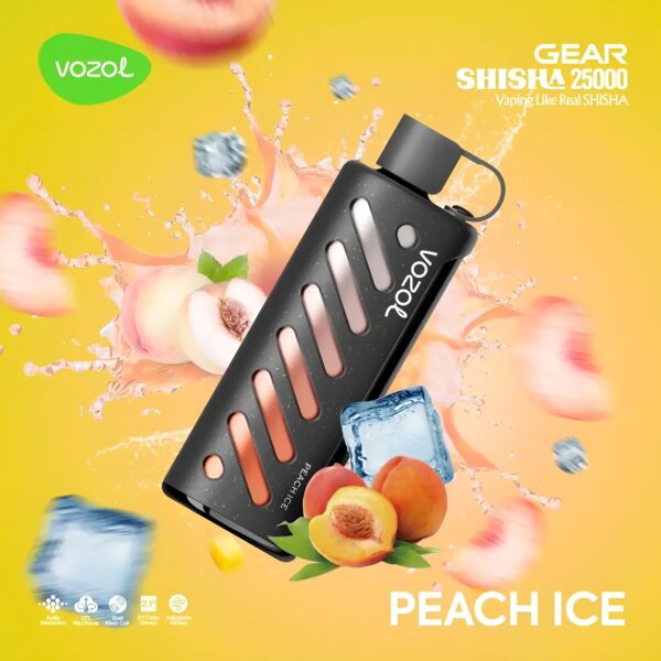 Vozol-Vape-Gear-Shisha-25000-Peach-Ice Vozol Vape Gear Shisha 25000