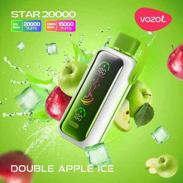 Vozol-Vape-Star-20000-Double-Apple-Ice-1-1 Vozol Vape Star 20000 - Double Apple Ice