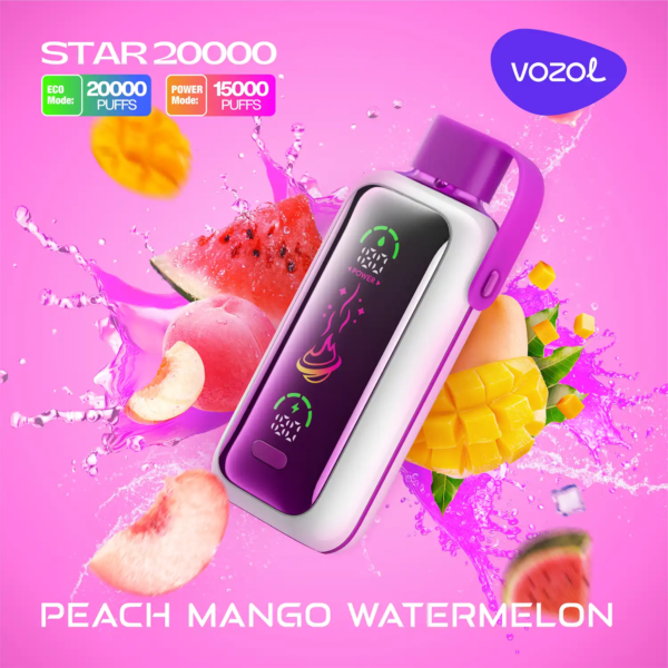 Vozol-Vape-Star-20000-Peach-Mango-Watermelon-1-1 Vozol Vape Star 20000 - Peach Mango Watermelon