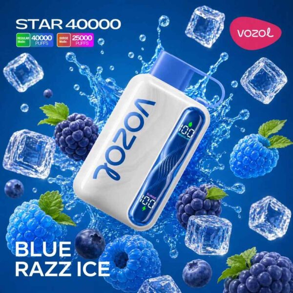 Vozol-Vape-Star-40000-Blue-Razz-Ice Vozol Vape Star 40000 - Blue Razz Ice