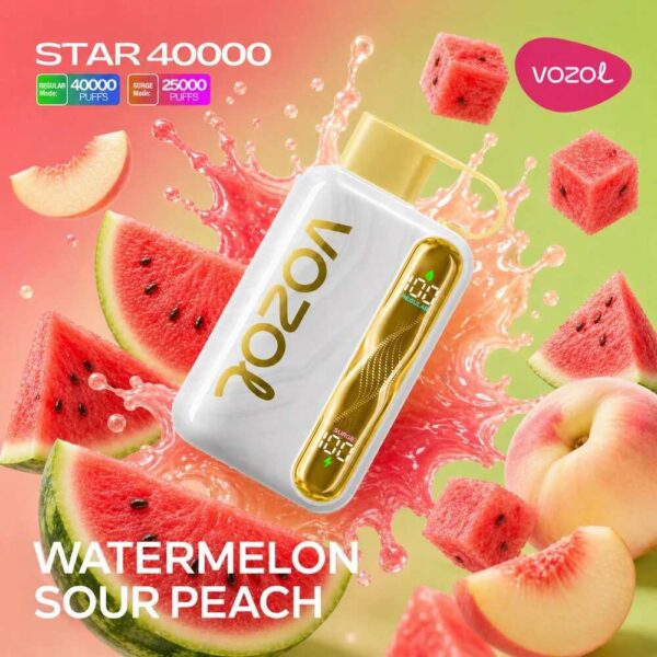 Vozol-Vape-Star-40000-Watermelon-Sour-Peach Vozol Vape Star 40000 - Watermelon Sour Peach