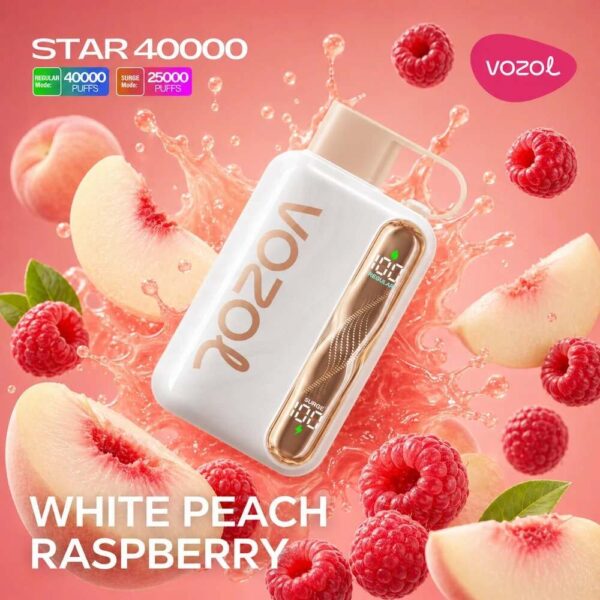 Vozol-Vape-Star-40000-White-Peach-Raspberry Vozol Vape Star 40000 - White Peach Raspberry