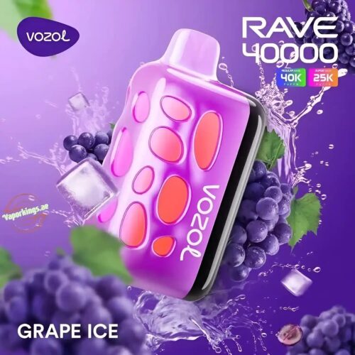 Vozol Vape Rave 40000 - Grape Ice